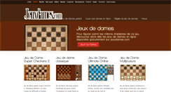 Desktop Screenshot of jeuxdames.com